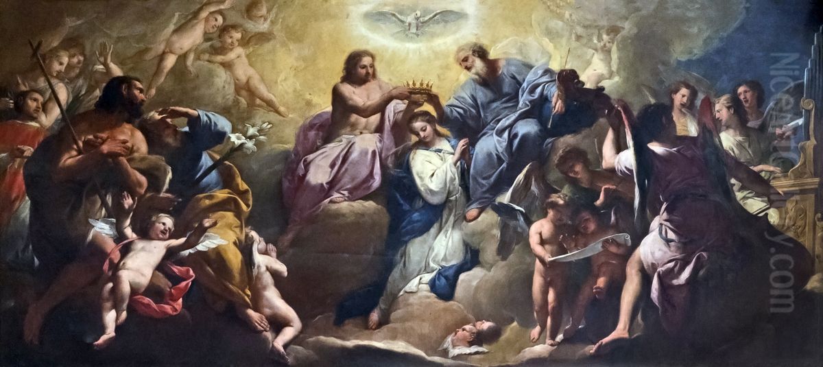 The Coronation of the Virgin Oil Painting by Gregorio Lazzarini