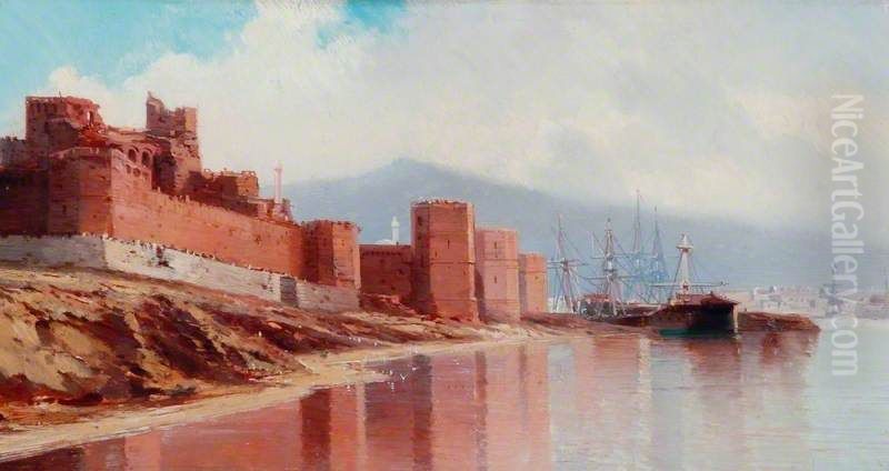 Vue de Trebizonde, Tierquie Oil Painting by Jean-Baptiste Henri Durand-Brager