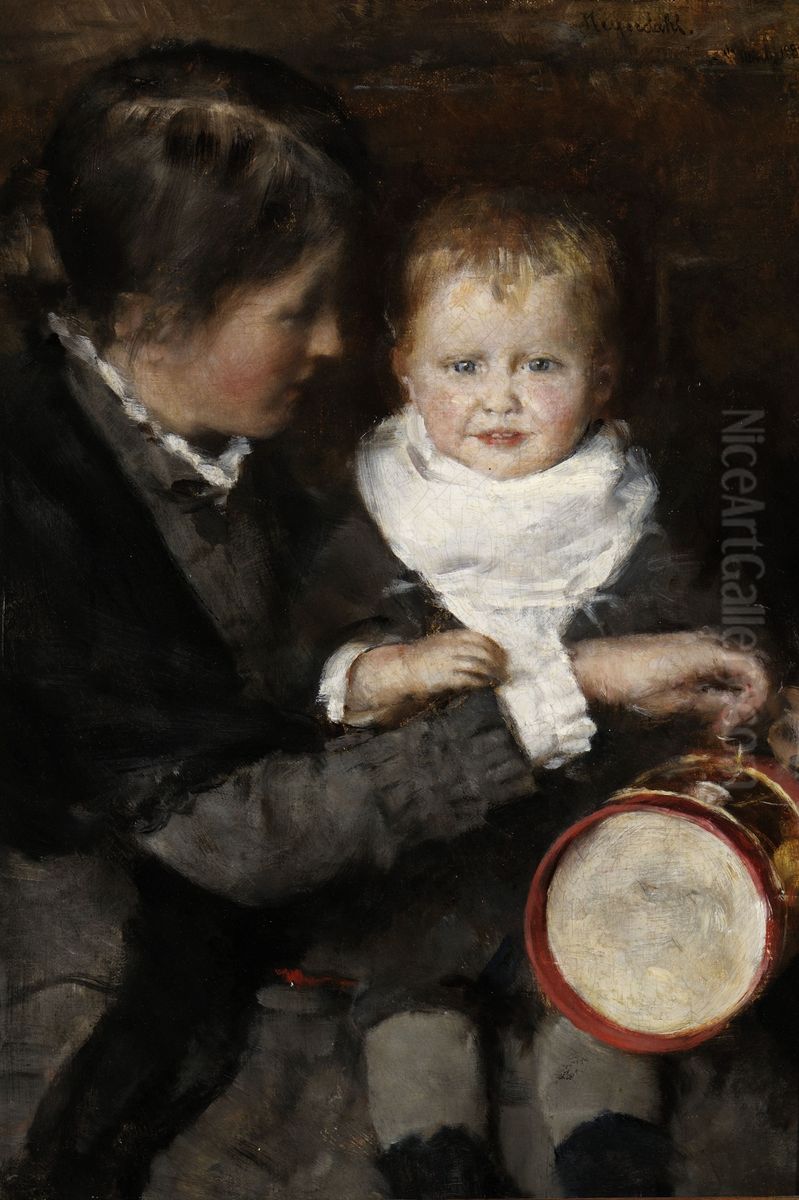 Mother and child Oil Painting by Hans Heyerdahl