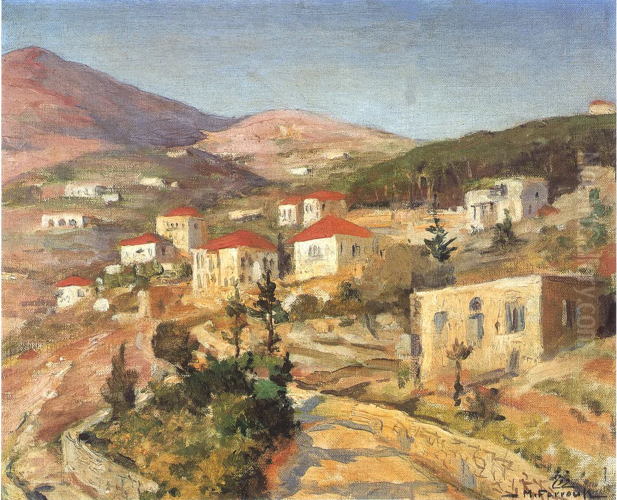 A View from Keserwan. Oil Painting by Moustafa Farroukh