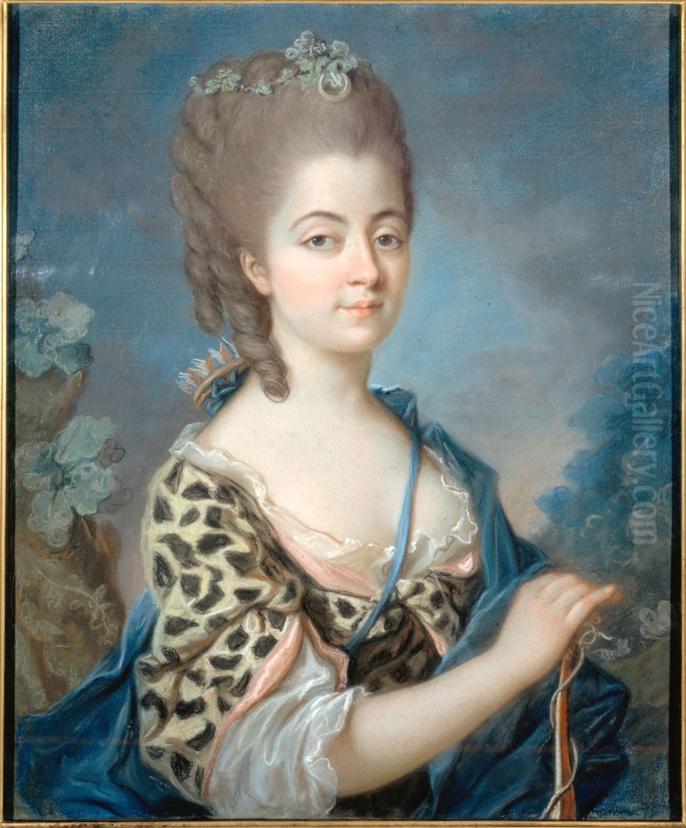Marie-Aurore de Saxe en Diane chasseresse Oil Painting by Adelaide Labille-Guiard