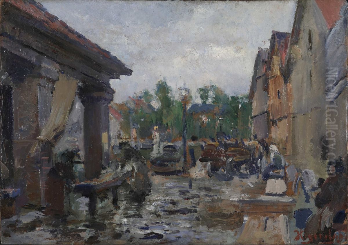 Fra Sadelmakerhullet Oil Painting by Hans Heyerdahl