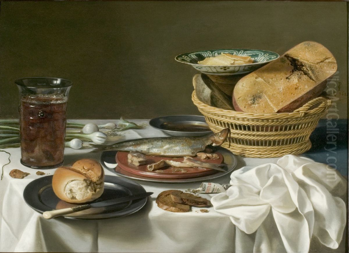 Breakfast piece, 1625 Oil Painting by Pieter Claesz
