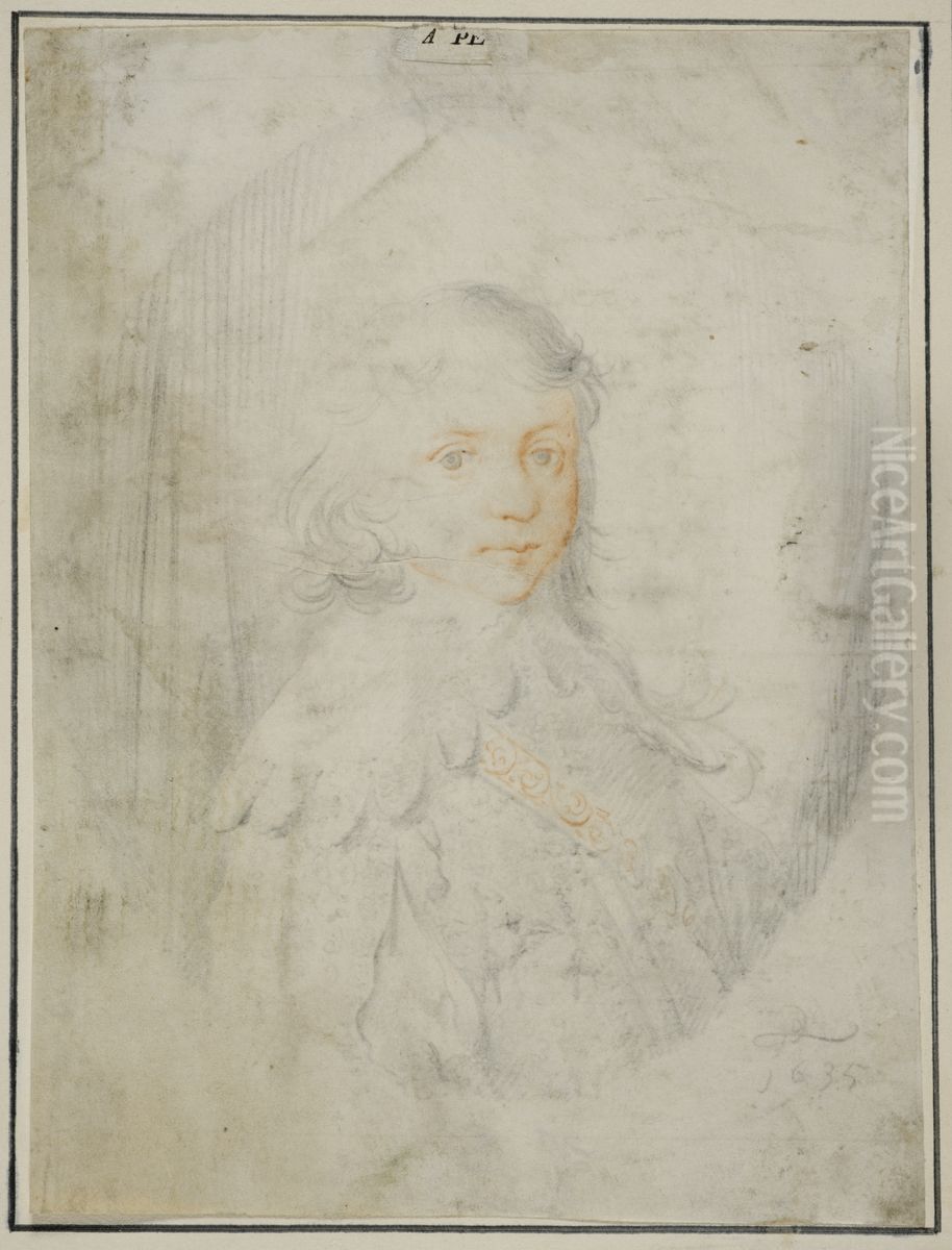 Portratt av Vilhelm II av Oranien som ung pojke Oil Painting by Pieter Quast