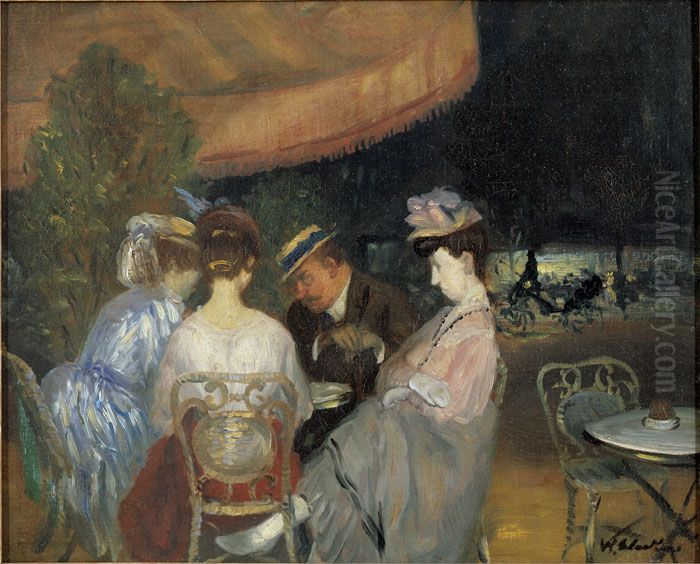 Cafe de la Paix Oil Painting by William James Glackens