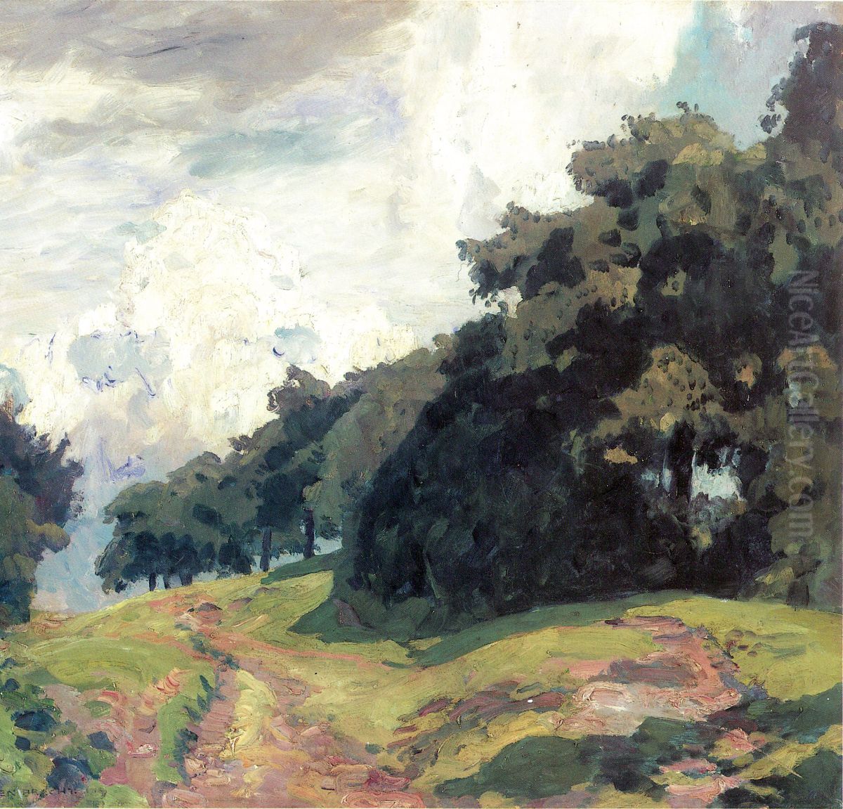 Upper Hessian Landscape Oil Painting by Eugen Bracht