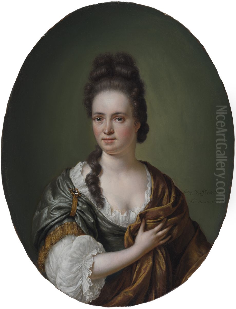 Portrait of an Elegant Woman Oil Painting by Willem Van Mieris Leiden