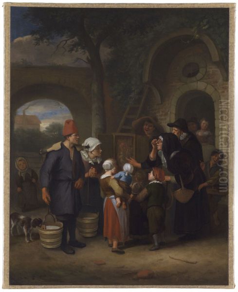 Demonstration of Wax Figures Oil Painting by Jan Steen