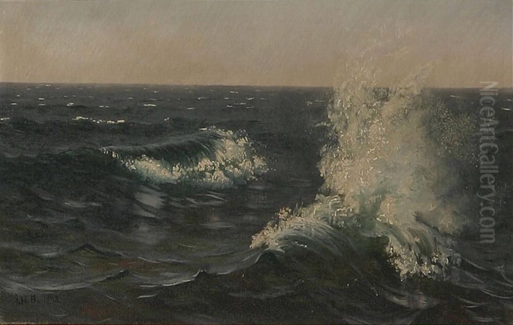 Surf. Oil Painting by Johannes Herman Brandt