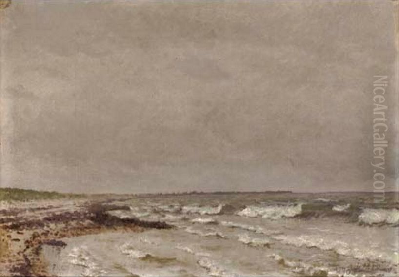 The East Coast of Falster. Oil Painting by Johannes Herman Brandt