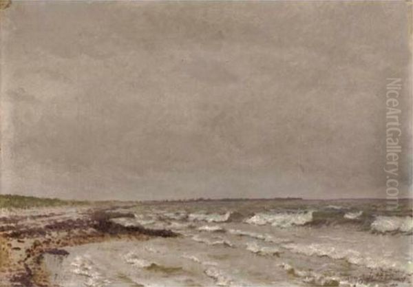 The East Coast of Falster. Oil Painting by Johannes Herman Brandt