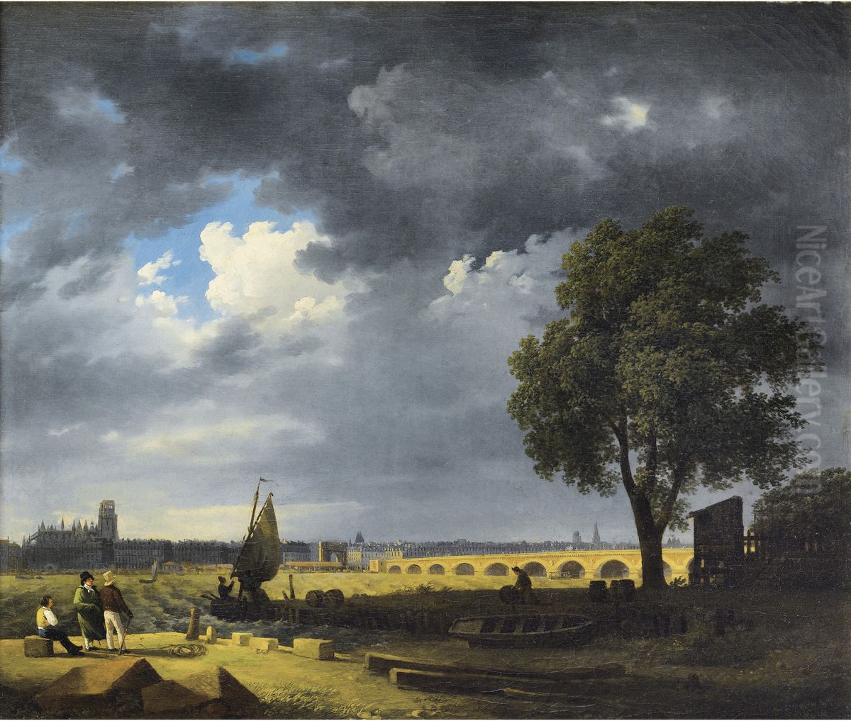 View of Bordeaux Oil Painting by Jacques Raymond Brascassat