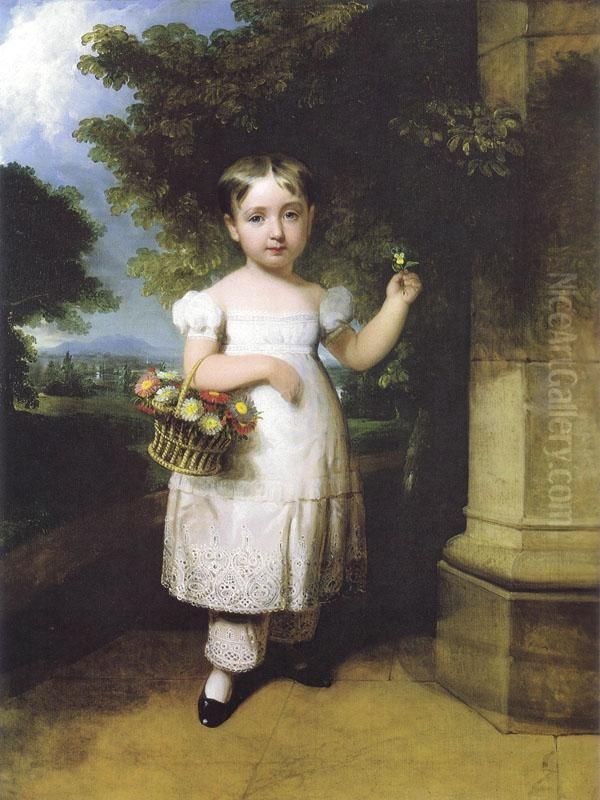 Cornelia Rutgers Livingston Oil Painting by Henry Inman