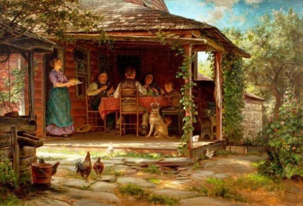 Country Breakfast Oil Painting by Edward Lamson Henry