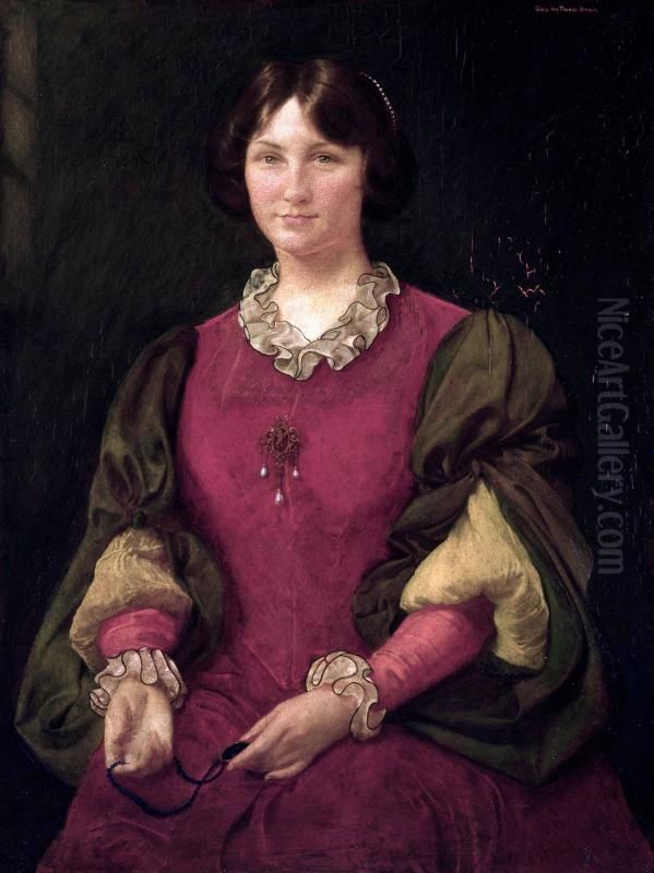 Nancy, the Artist's Daughter [Mrs. Robert Pearmain] Oil Painting by George de Forest Brush