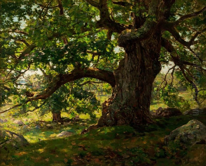 The Oak Oil Painting by Charles Harold Davis