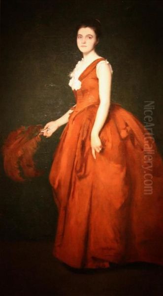 Portrait of Madame T Oil Painting by Edmund Charles Tarbell