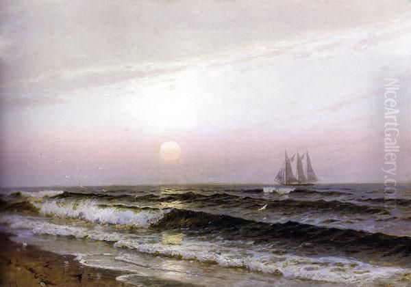 Sunrise Oil Painting by Alfred Thompson Bricher