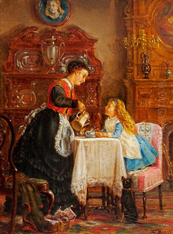 Teatime Oil Painting by Edward Lamson Henry Teatime Oil Painting by Edward Lamson Henry