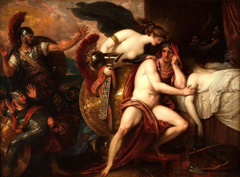 Thetis Bringing Armor to Achilles Oil Painting by Benjamin West