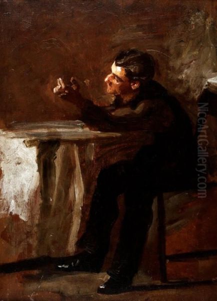 The Timer Oil Painting by Thomas Eakins