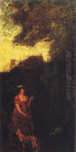Woman and Staghound (Geraldine)