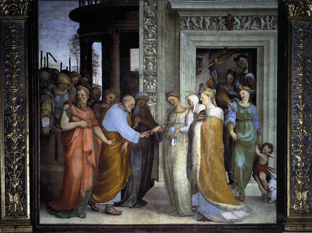 The Betrothal of the Virgin Oil Painting by Domenico Beccafumi