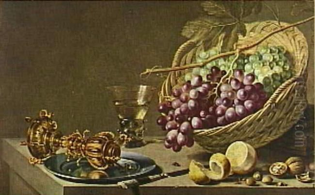 Still life with fruit on a table Oil Painting by Pieter Claesz