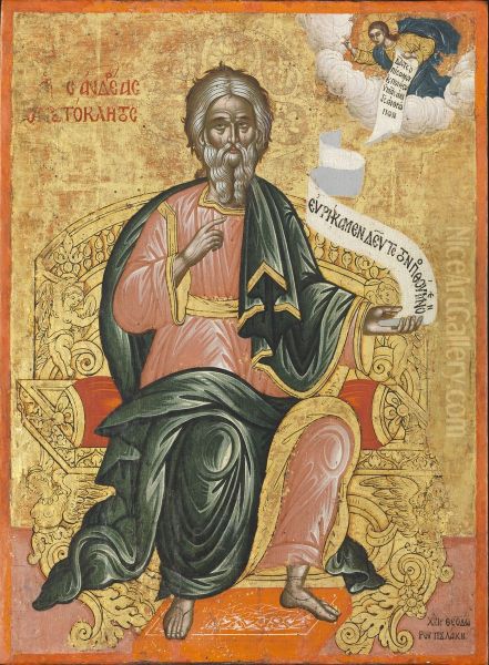 Saint Andrew Oil Painting by Theodore Poulakis