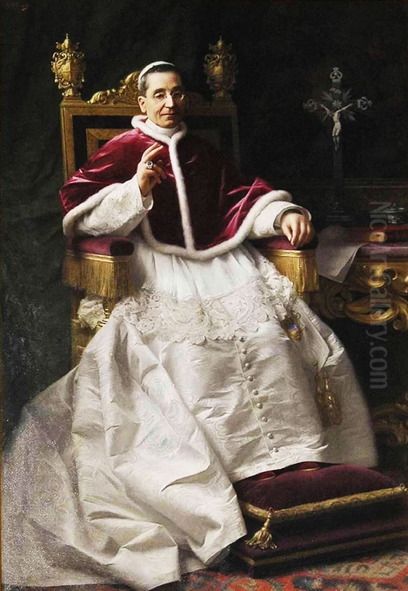 Portrait of Pope Benedict XV Oil Painting by Giovanni Battista Torriglia