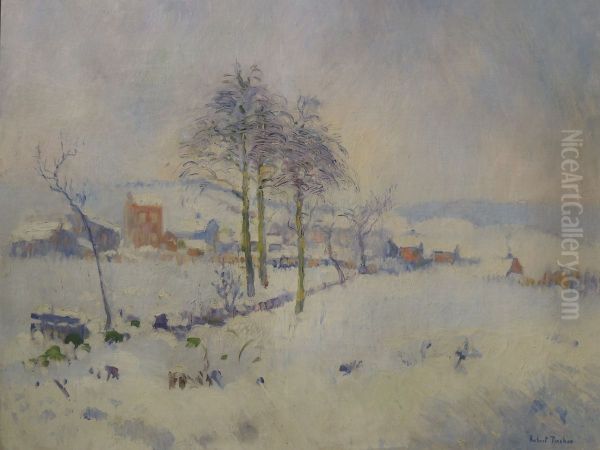 Effet de neige Oil Painting by Robert Antoine Pinchon