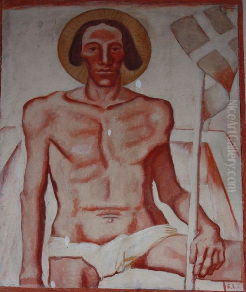 Der Auferstandene Oil Painting by Albin Egger-Lienz