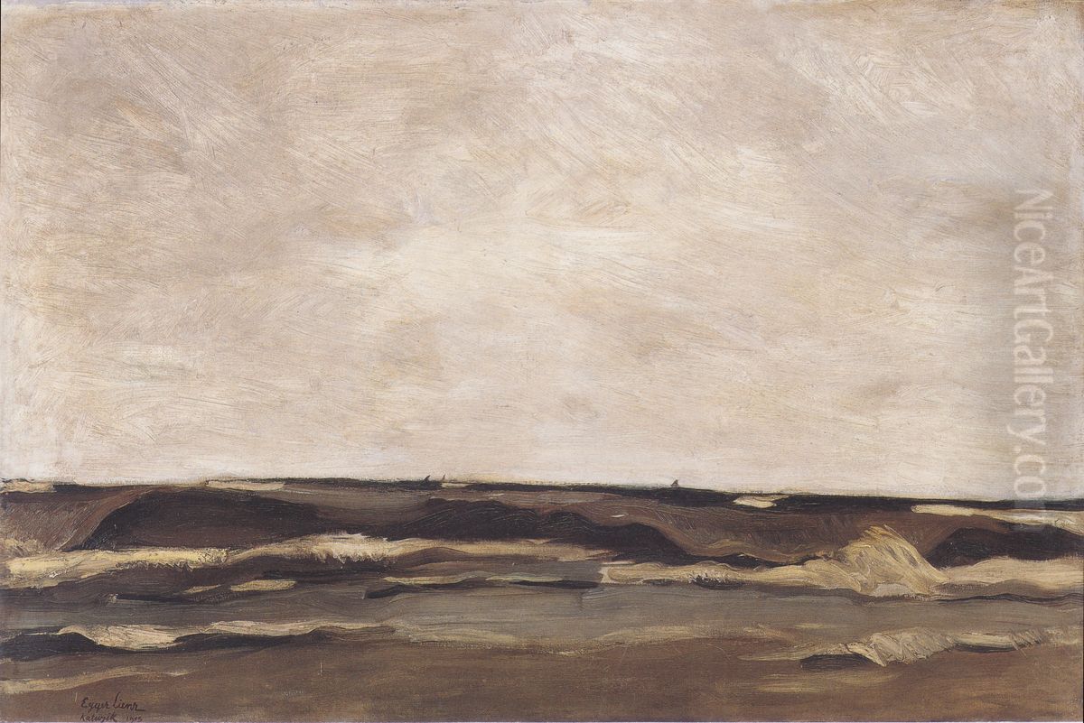 Das Meer, Katwijk Oil Painting by Albin Egger-Lienz