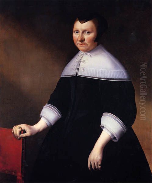 Portrait of a woman Oil Painting by Anthonie Palamedesz.