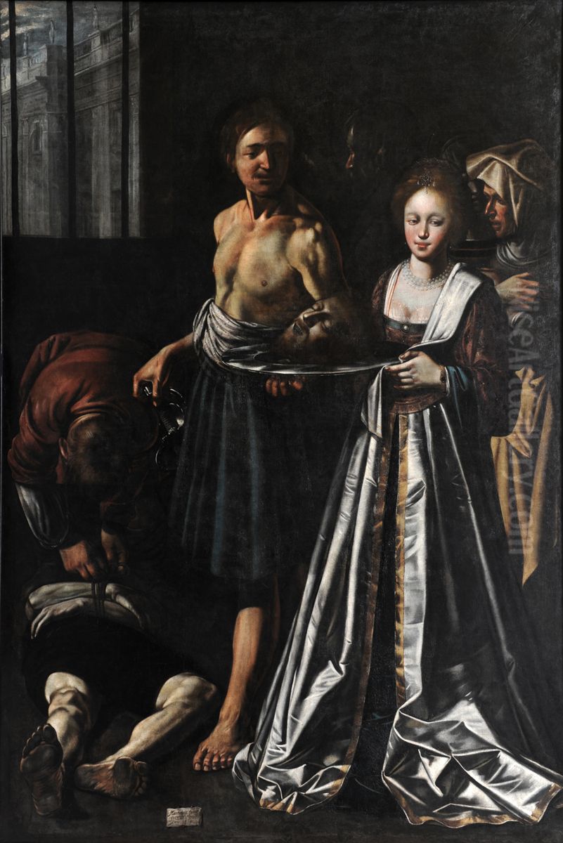 The beheading of St. John the Baptist Oil Painting by Martin Hermann Faber
