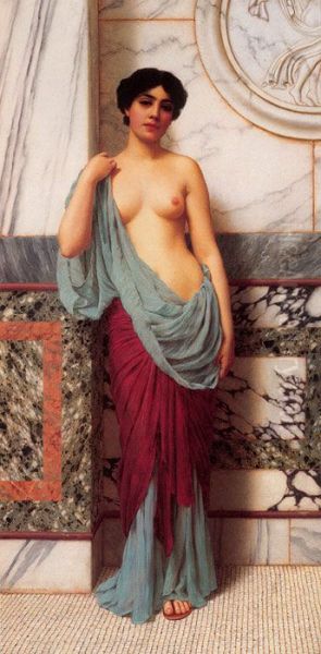 Dans les thermes Oil Painting by John William Godward
