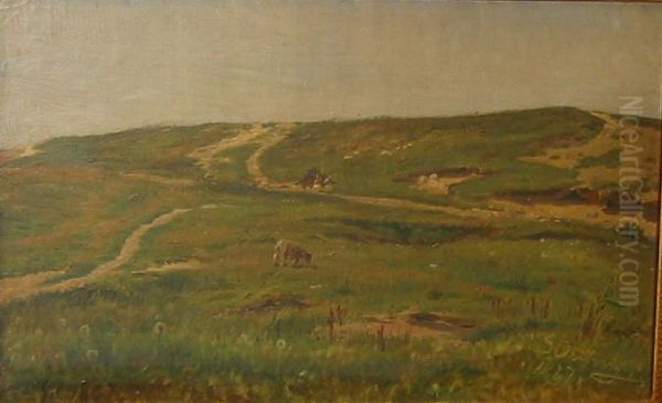 Faergebakken at Silkeborg. Oil Painting by Godfred Christensen