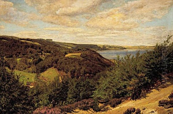 Ibaeksdalen at Munkebjerg, Denmark. Oil Painting by Godfred Christensen