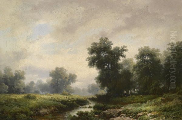 Prater landscape Oil Painting by Remigius Adrianus Haanen