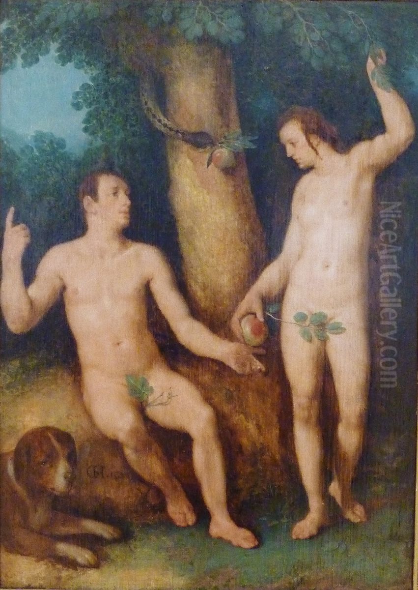 4-6) Oil Painting by Cornelis van Haarlem