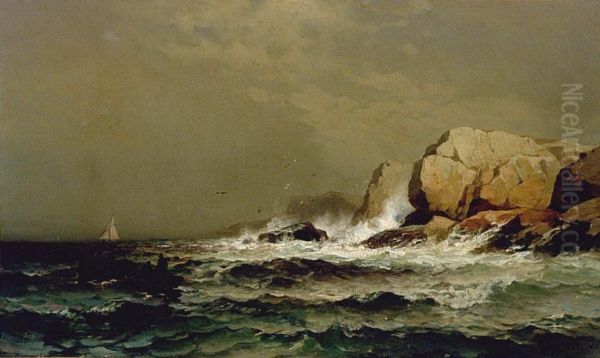 Stormy Coastline Oil Painting by Mauritz de Haas