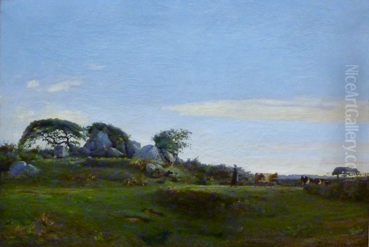 Les rochers de Kerleguer Oil Painting by Jean-Marie Villard