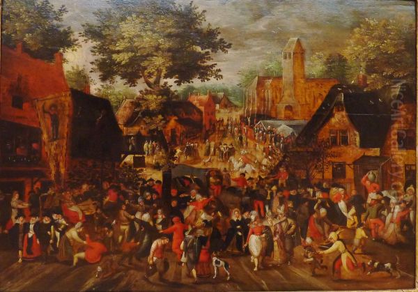 Fete paysanne Oil Painting by David Vinckboons