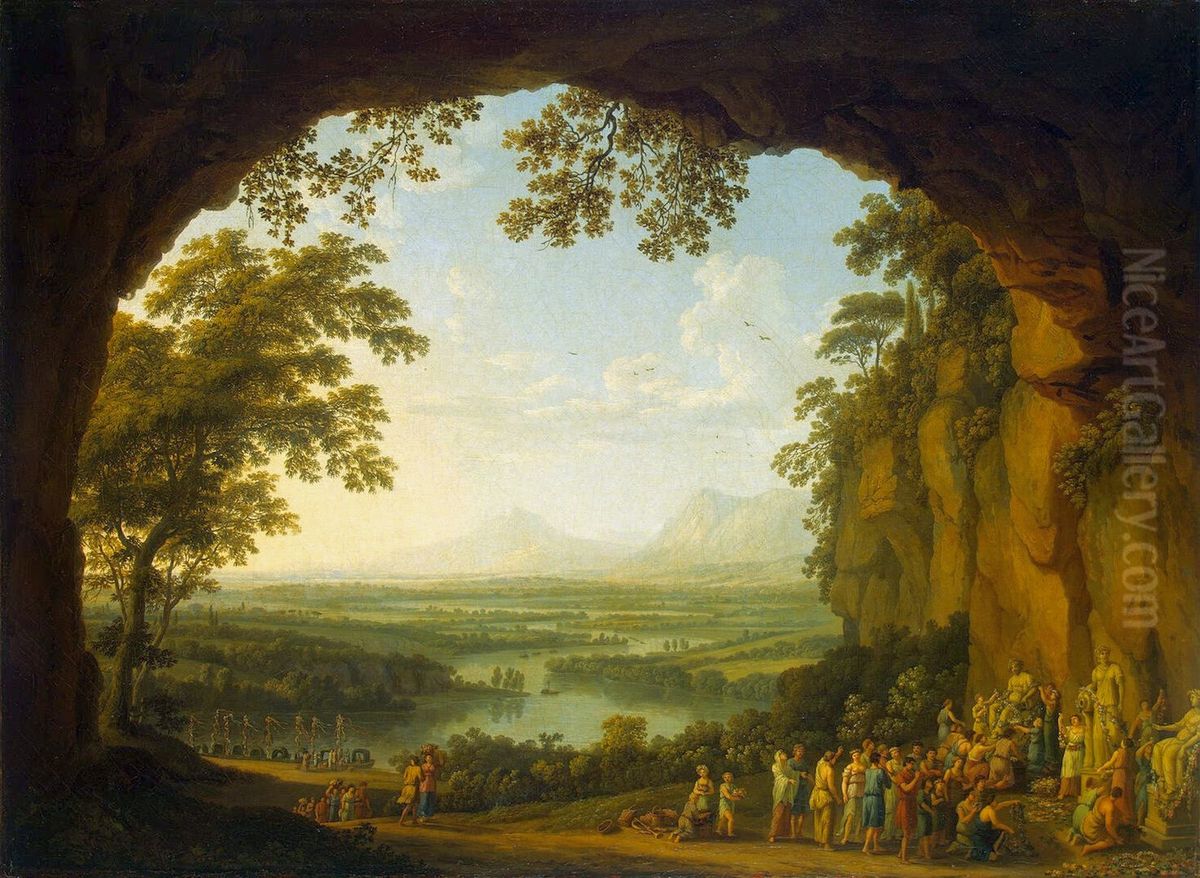 Original titleLandschaft mit einem alten Fest Oil Painting by Jacob Philipp Hackert Original titleLandschaft mit einem alten Fest Oil Painting by Jacob Philipp Hackert