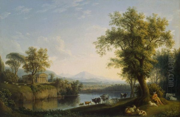 Original titleLandschaft mit Kuhen Oil Painting by Jacob Philipp Hackert