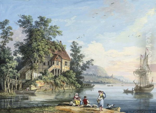Original titleRouen d'apres nature Oil Painting by Jacob Philipp Hackert