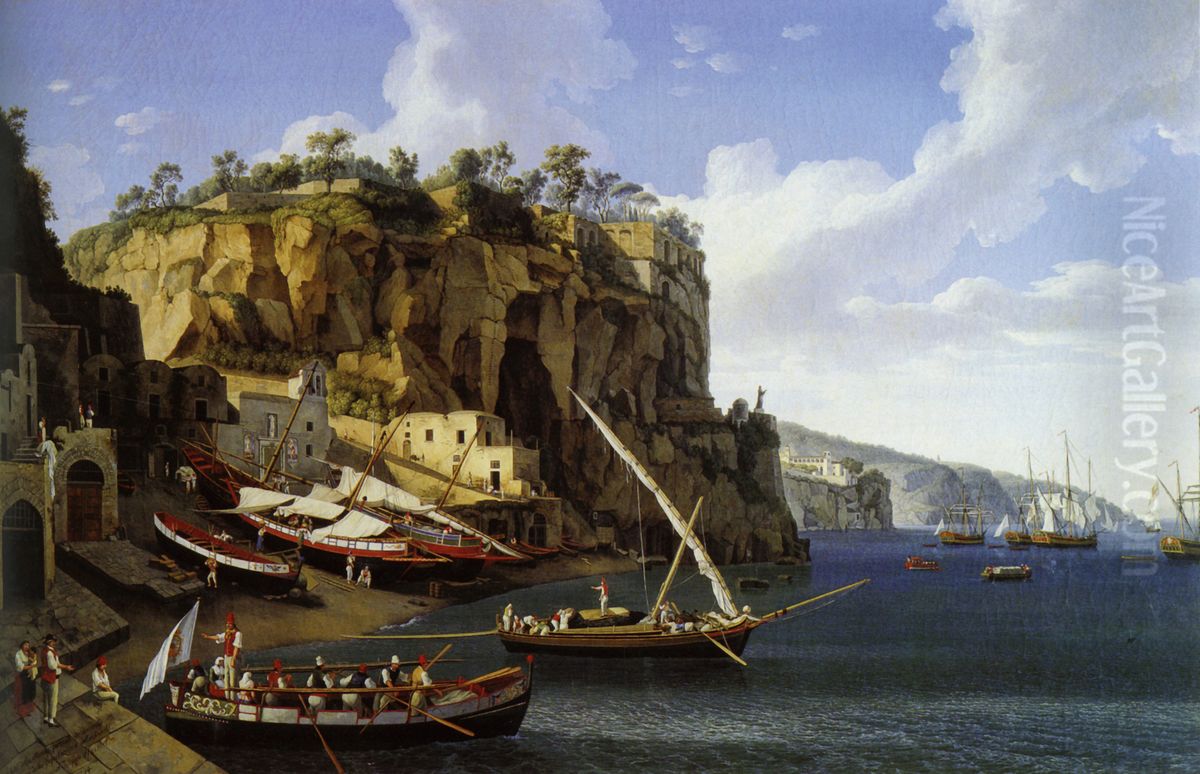 Marina Piccola in Sorrento Oil Painting by Jacob Philipp Hackert Marina Piccola in Sorrento Oil Painting by Jacob Philipp Hackert