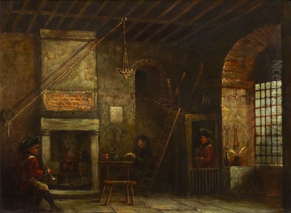 Hall of the Old Tolbooth, c. 1795 Oil Painting by William Clark