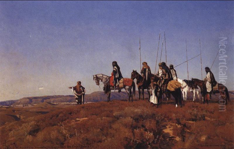 Halt on an Escarpment. Oil Painting by Eugen Bracht
