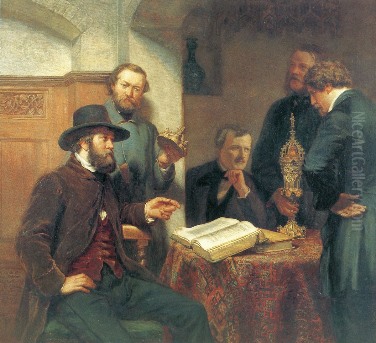 Members of the Hamburg Association of Artists. Oil Painting by Gunther Gensler